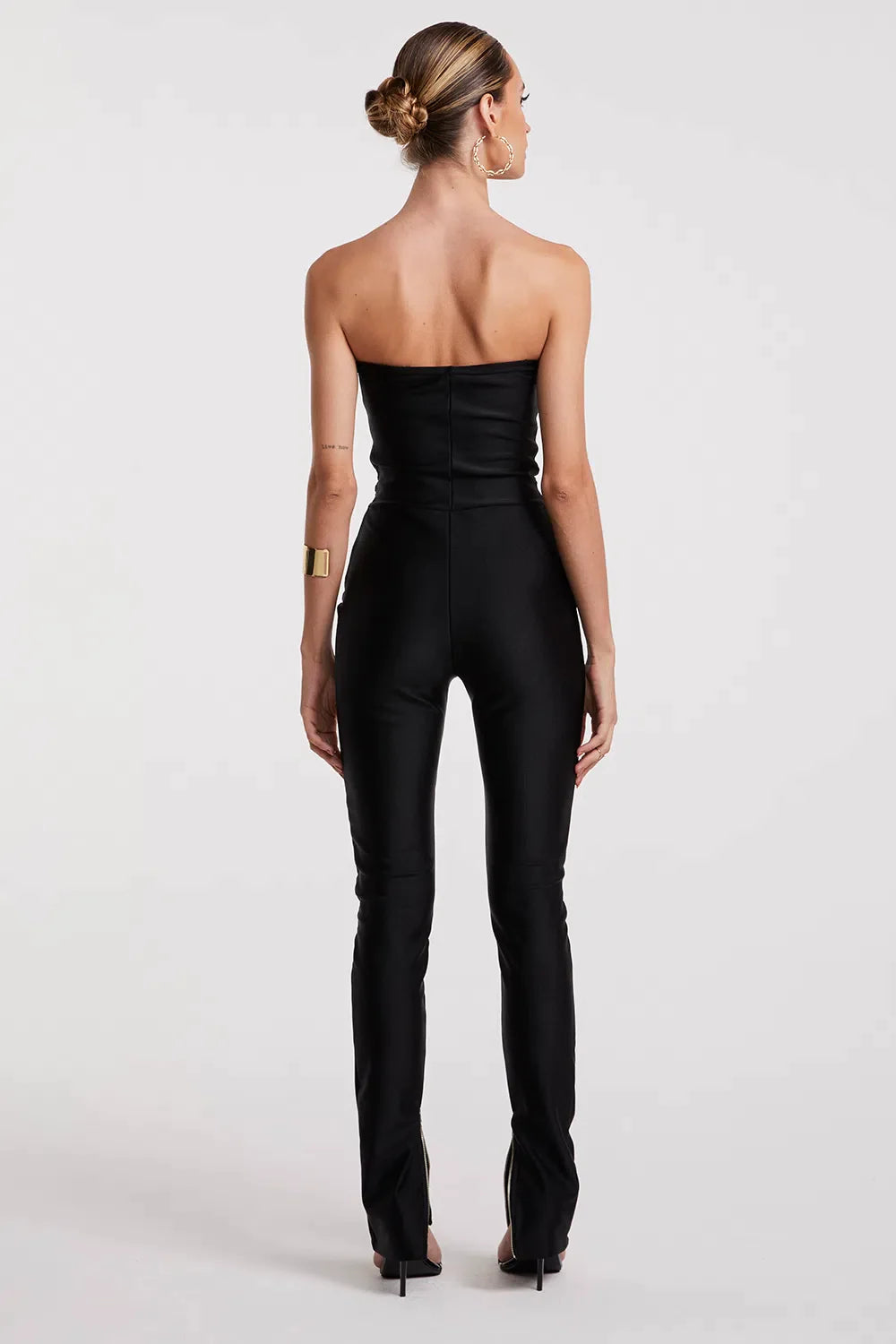 Stunning Brazilian Adriele Strapless Sculpt Jumpsuit by Zen, Women Greasy Costume