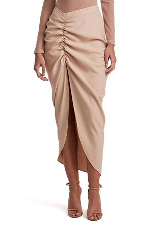 MIDI SKIRT WITH SIDE FREENING