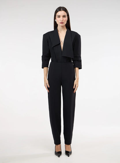 Tailored Blazer Bodysuit – Black