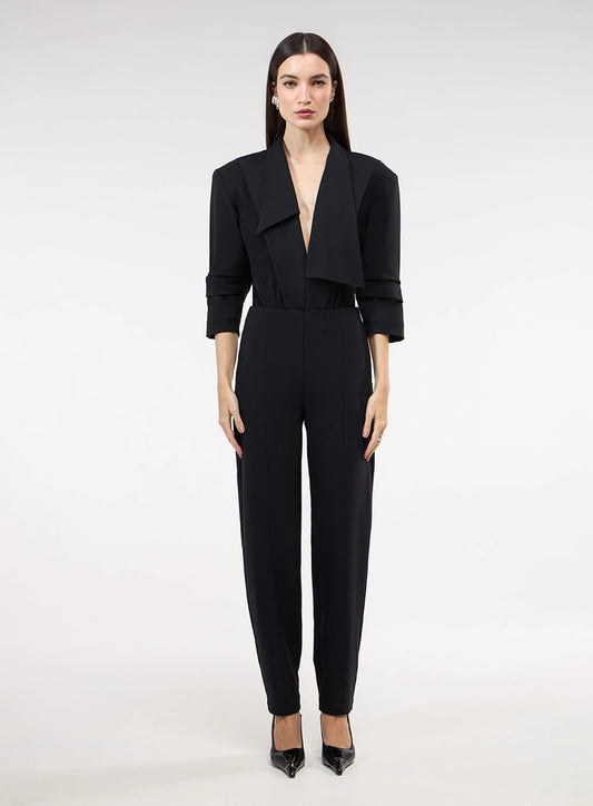 Tailored Blazer Bodysuit – Black