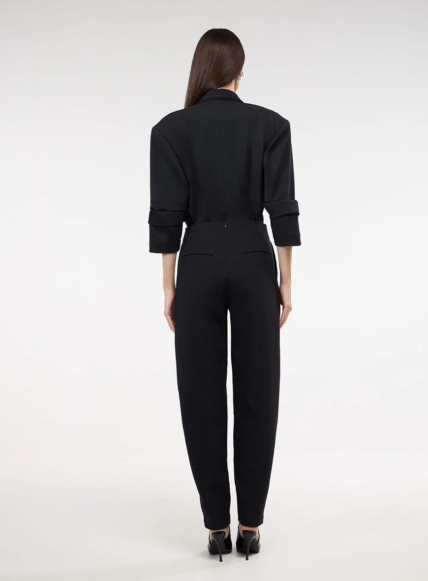 Tailored Blazer Bodysuit – Black