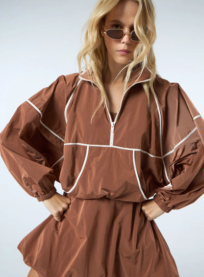 Terracotta Jacket with Pocket Detail