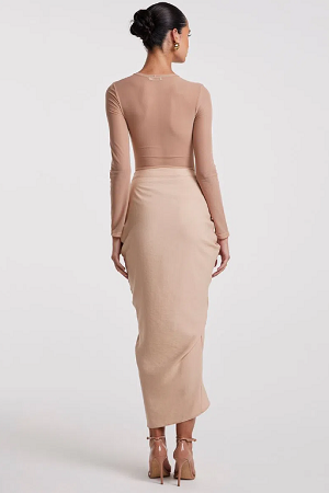 MIDI SKIRT WITH SIDE FREENING