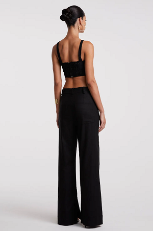 STRAIGHT PANTS WITH SPLIT AT THE BAR