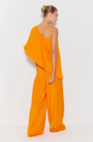 STRAIGHT PANTS WITH FRINGE AND METAL ZIPPER