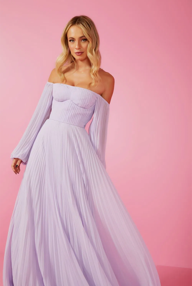 TAYLOR LONG DRESS - LAVENDER