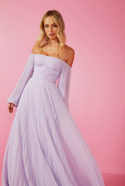 TAYLOR LONG DRESS - LAVENDER