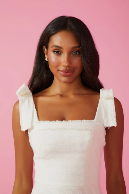 CAMILE MIDI DRESS - OFF WHITE