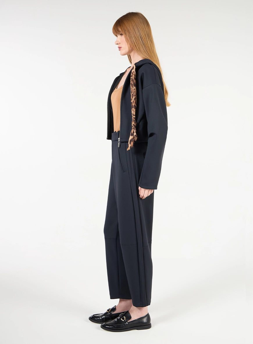 Barrel-Leg Pants – Black