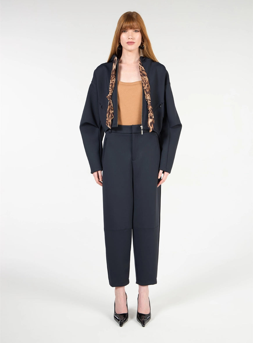 Barrel-Leg Pants – Black