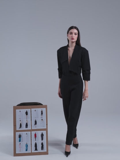 Tailored Blazer Bodysuit – Black