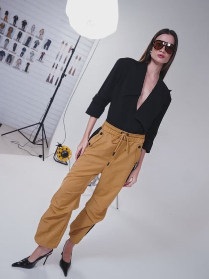 Two-Tone Jogger Pants