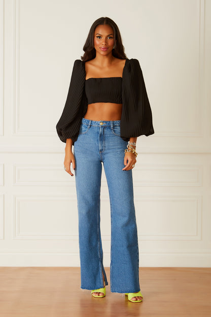 100% Premium Quality Sharon Cropped Top by Fabulous, Trendy Women's Fashion Appeal.