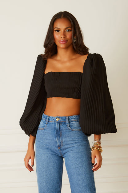 100% Premium Quality Sharon Cropped Top by Fabulous, Trendy Women's Fashion Appeal.