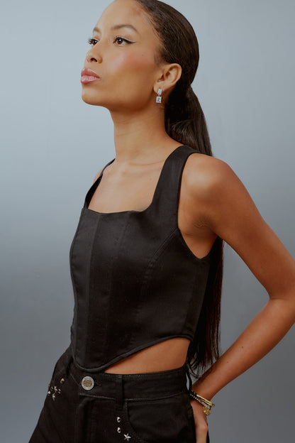 Premium Quality Brazilian Nubia Corset Cotton Satin by Litt, Greasy Women Costume