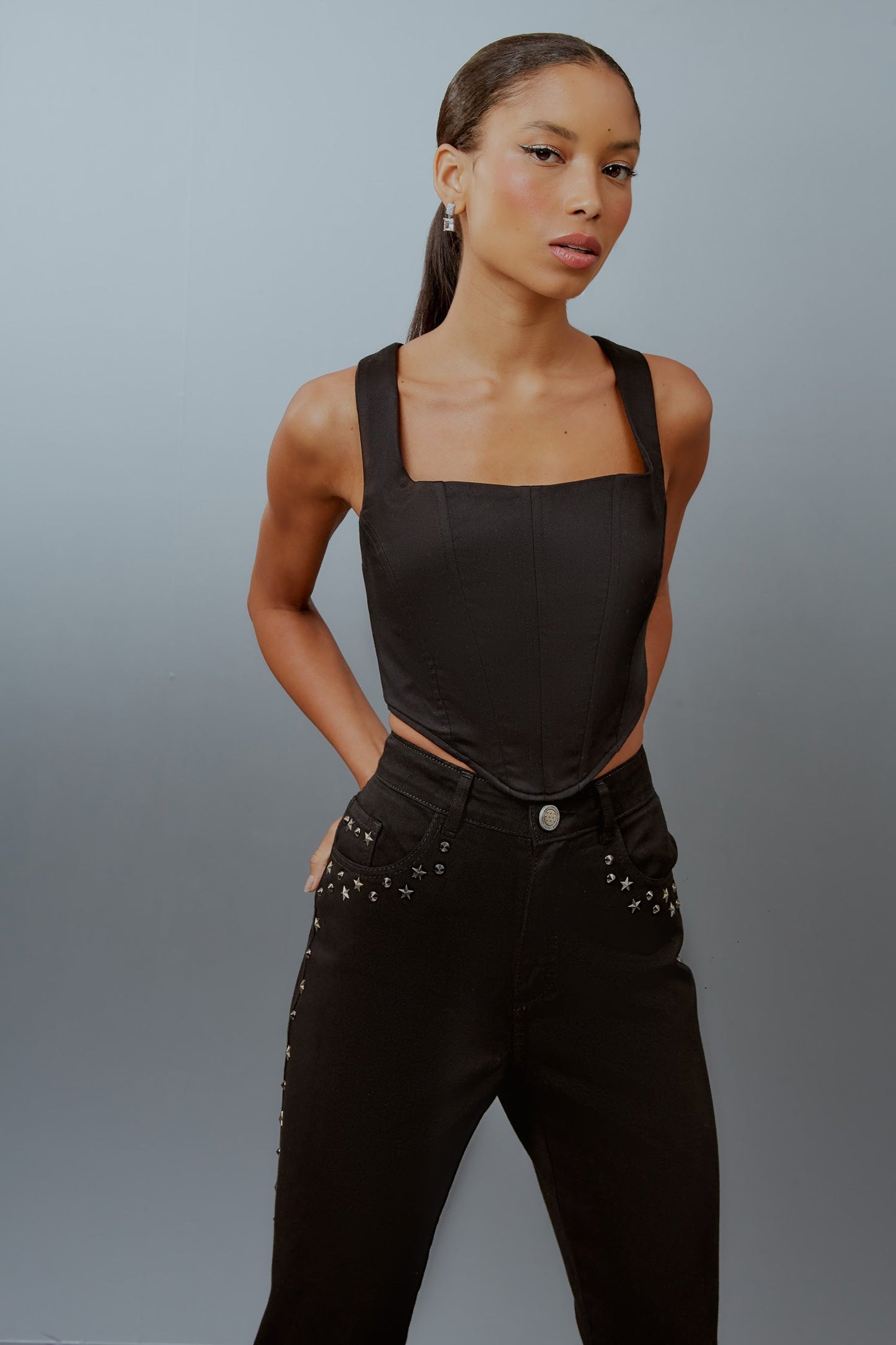 Premium Quality Brazilian Nubia Corset Cotton Satin by Litt, Greasy Women Costume